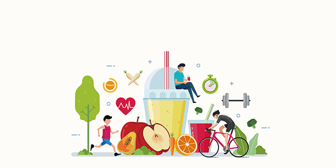 運動や食品など健康のイメージ