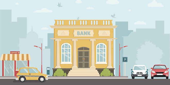 街中にある地方銀行