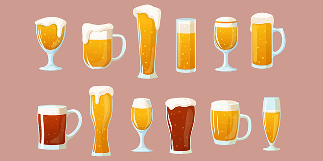 複数のビールの画像