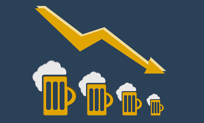 ビール市場の縮小を示す画像