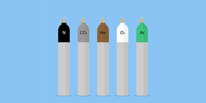 様々な種類の産業ガス